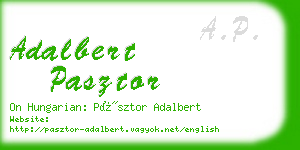 adalbert pasztor business card